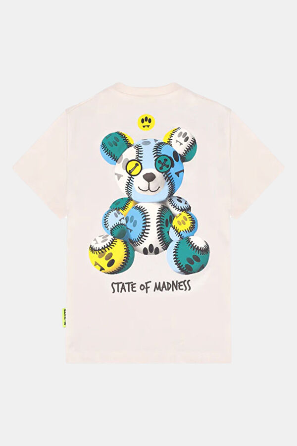 Cream O-Neck T-Shirt 2