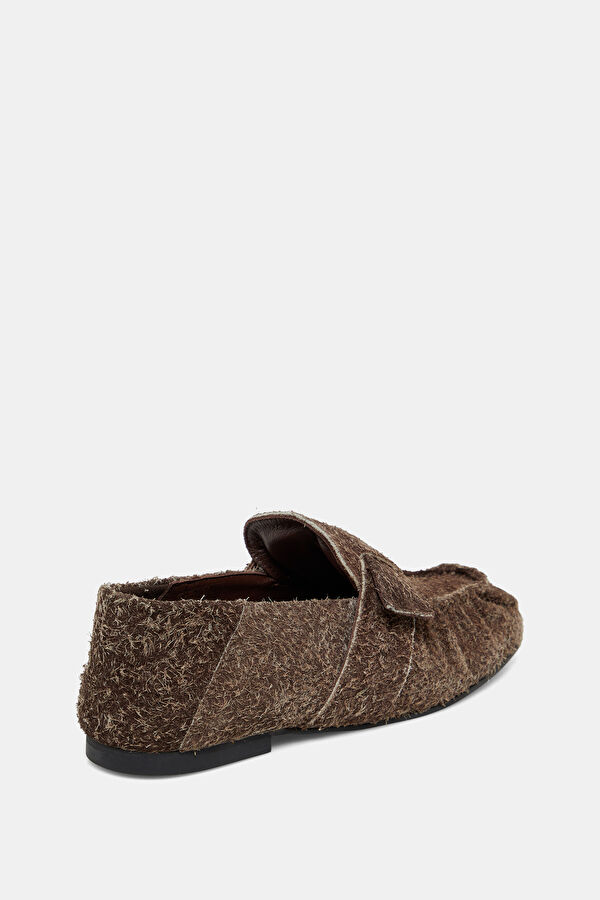 Aeryn Suede Fuzzy Brown Shoes 3