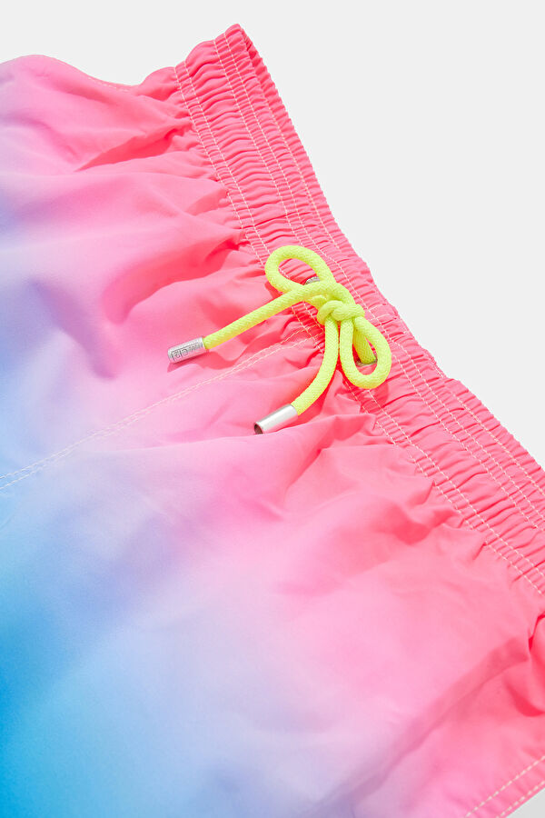 Pink Patterned Elastic Men's Swimsuit 3