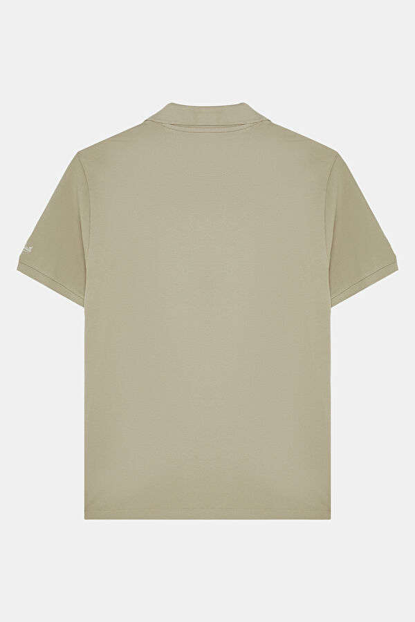 Bej Polo Yaka T-Shirt 2
