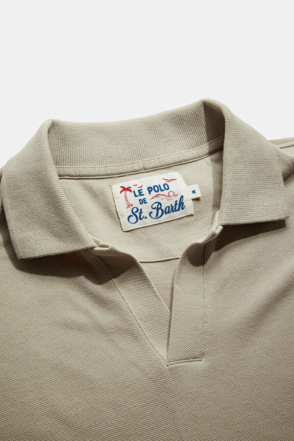 Bej Polo Yaka T-Shirt 3