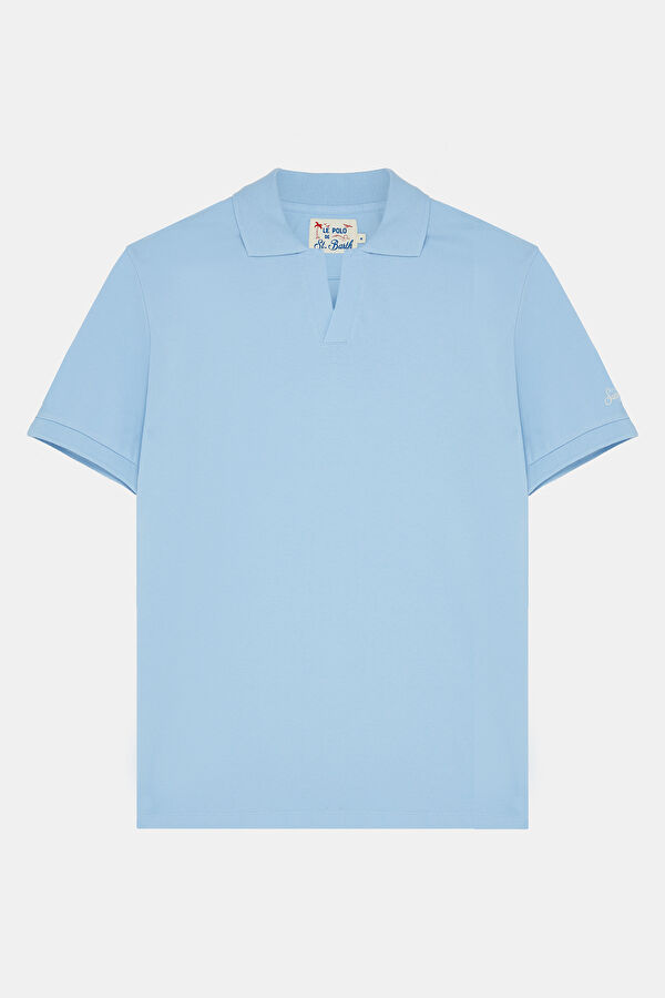 Açık Mavi Polo Yaka Erkek T-Shirt