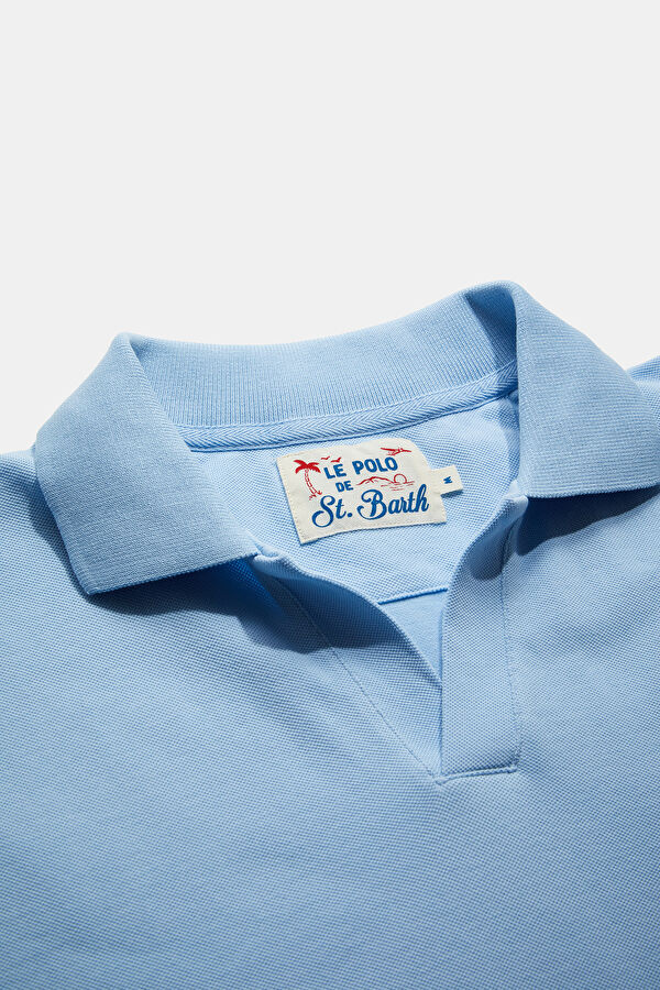 Açık Mavi Polo Yaka Erkek T-Shirt 3