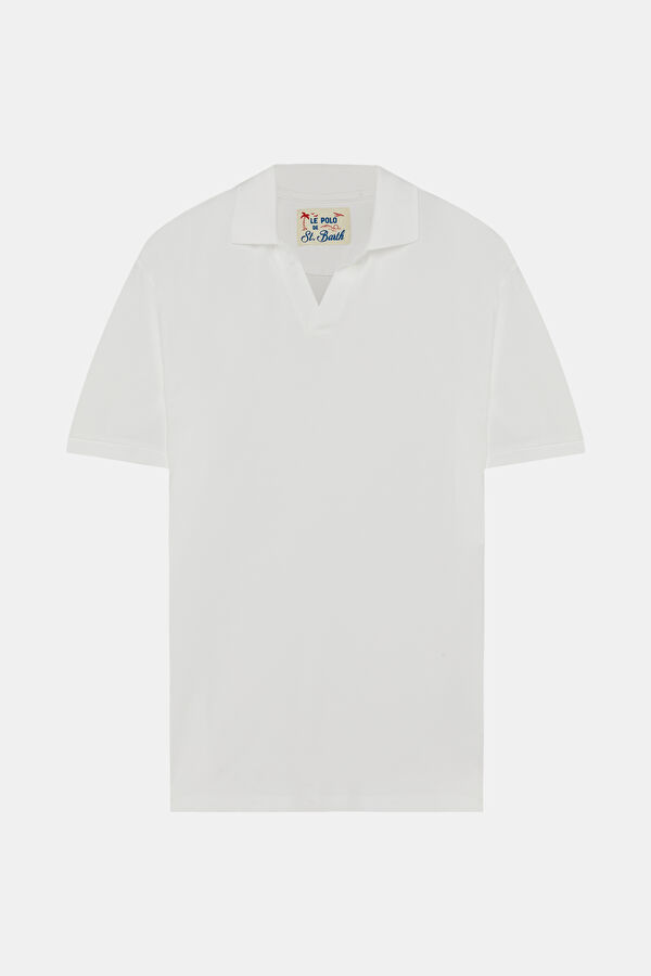 White Polo Neck T-Shirt