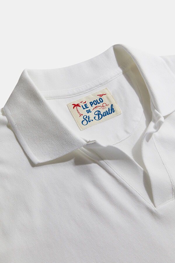 White Polo Neck T-Shirt 3