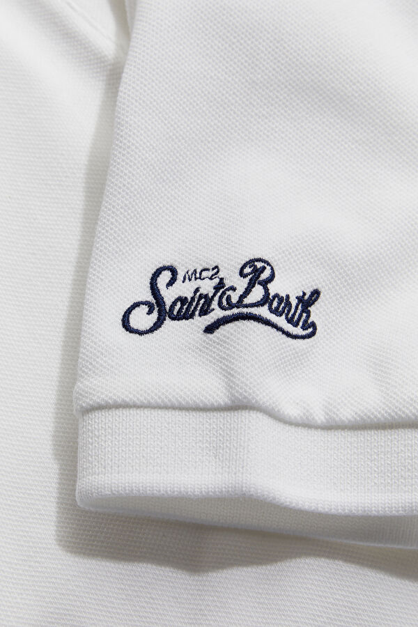 White Polo Neck T-Shirt 5