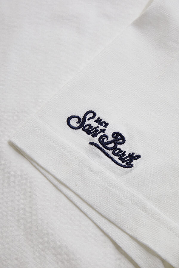 White Crew Neck Printed Men's T-Shirt 5