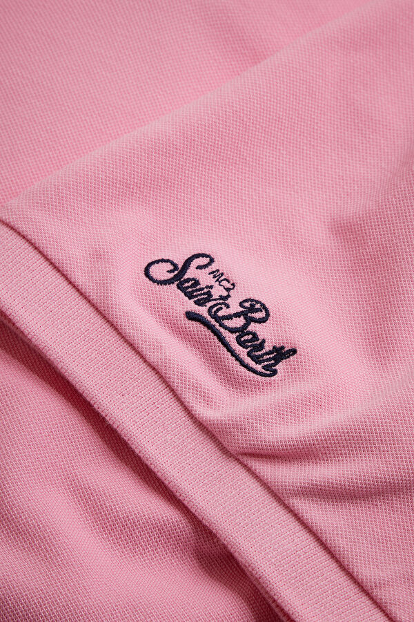 Pink Polo Collar Men's T-Shirt 5