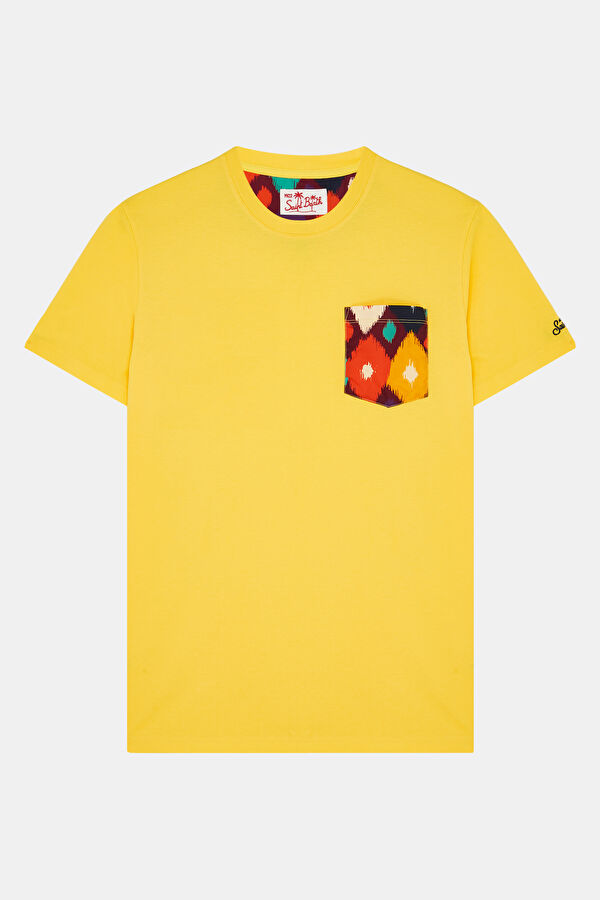 Yellow Bicycle Collar Printed Tshirt
