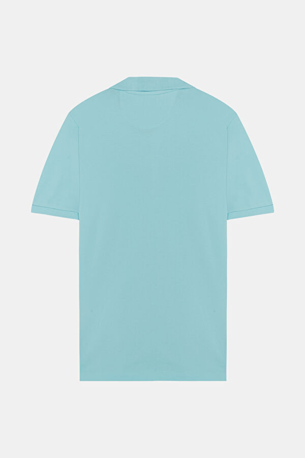 Turkuaz Polo Yaka Erkek T-Shirt 2