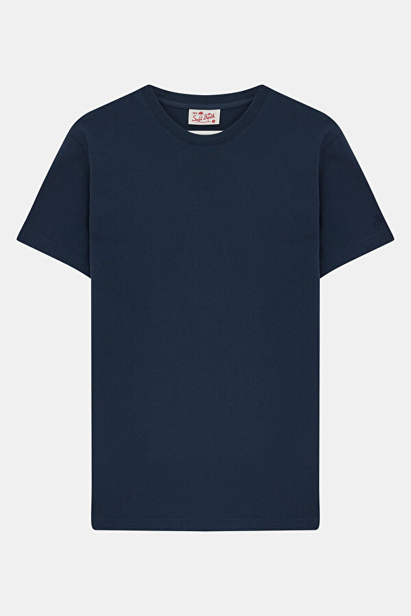 Lacivert Bisiklet Yaka Erkek T-Shirt