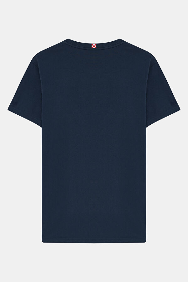 Lacivert Bisiklet Yaka Erkek T-Shirt 2