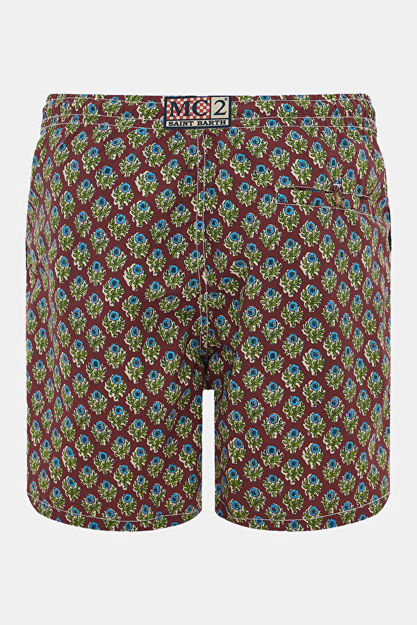 Men's Swimsuit with Coffee Pattern and Elastic Waistband 2