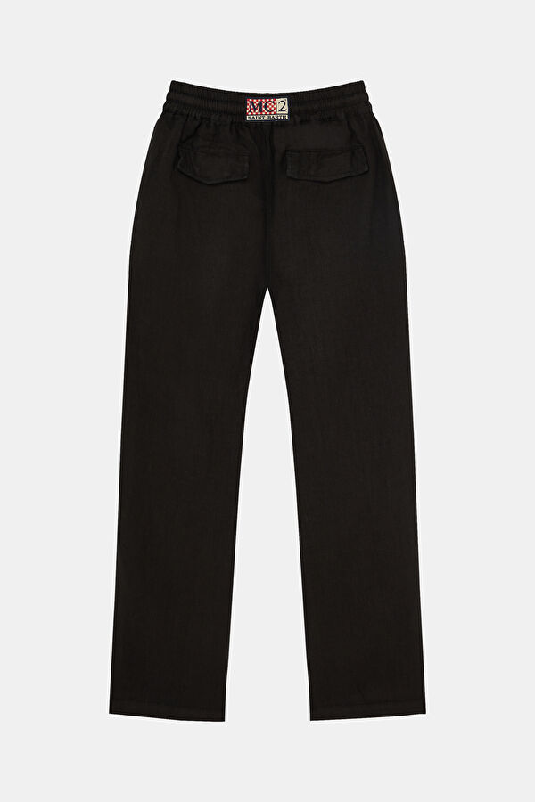Black Pipe Leg Pants 2