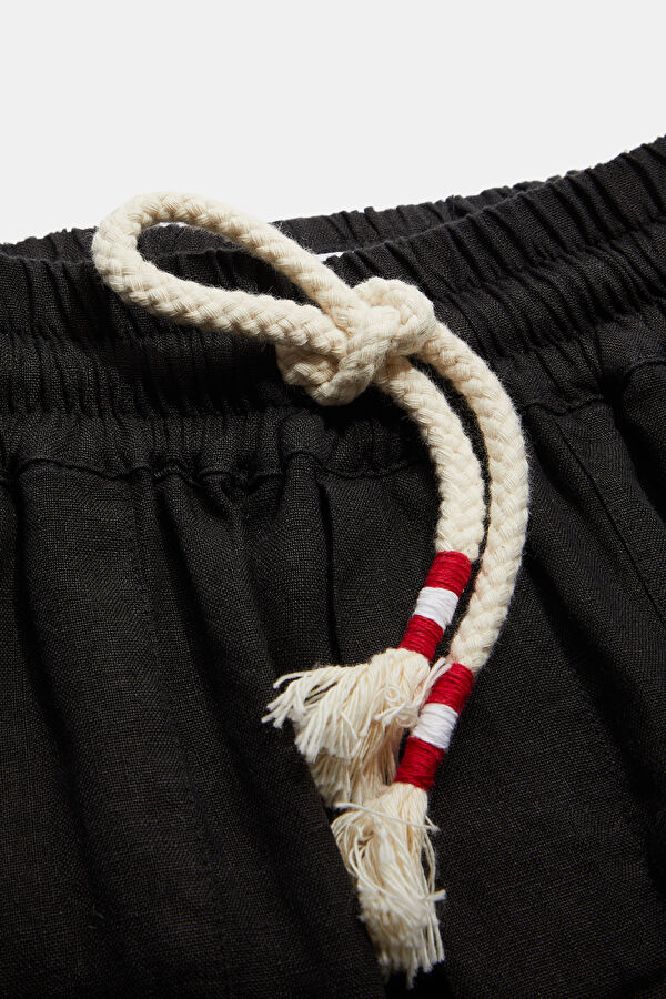 Black Pipe Leg Pants 3