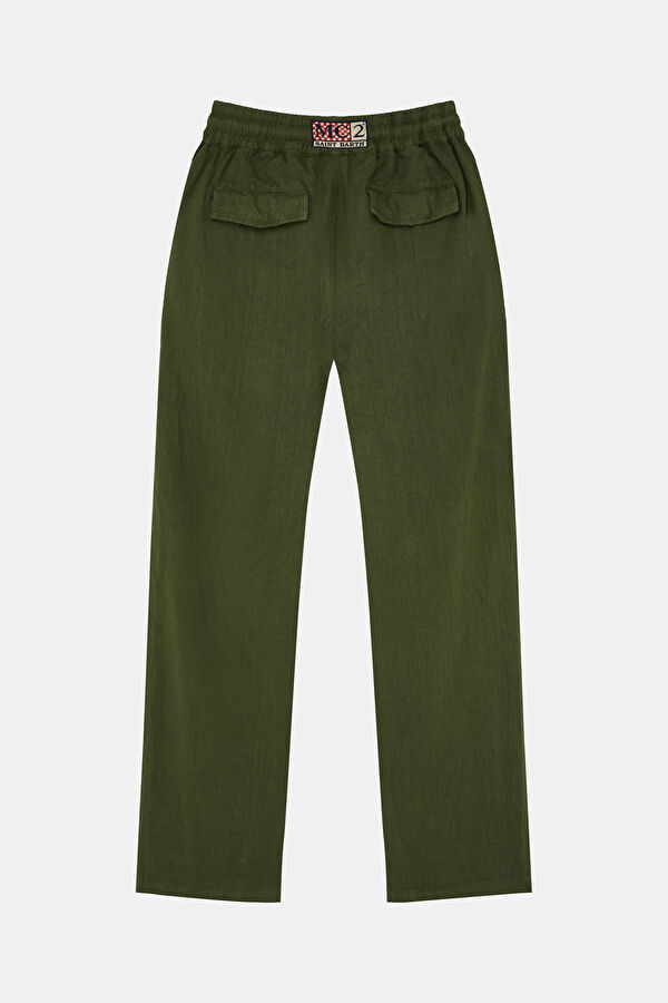 Khaki Straight Leg Men's Trousers 2