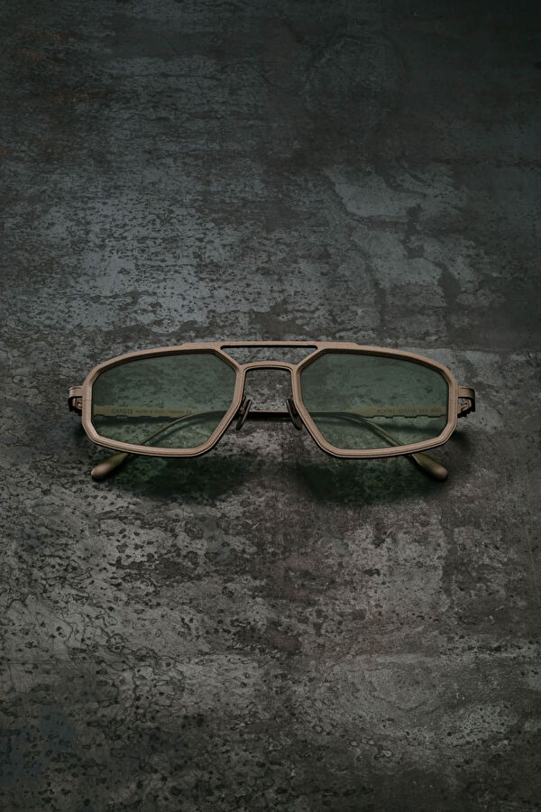 Nude Gold Green Gradient Güneş Gözlüğü