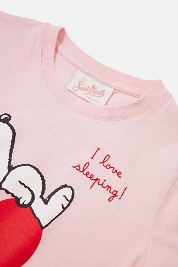 Pink Crew Neck Printed T-Shirt 3