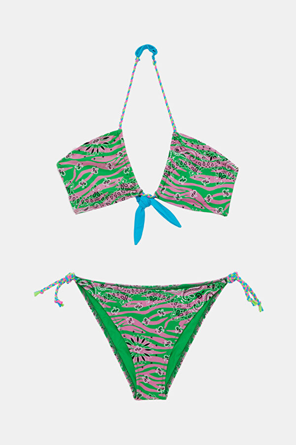 Pink Patterned Bikini