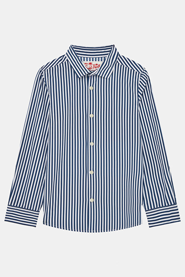 Blue Striped Kids' Shirt
