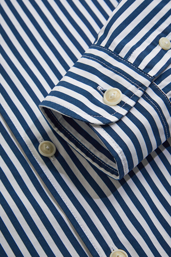 Blue Striped Kids' Shirt 4