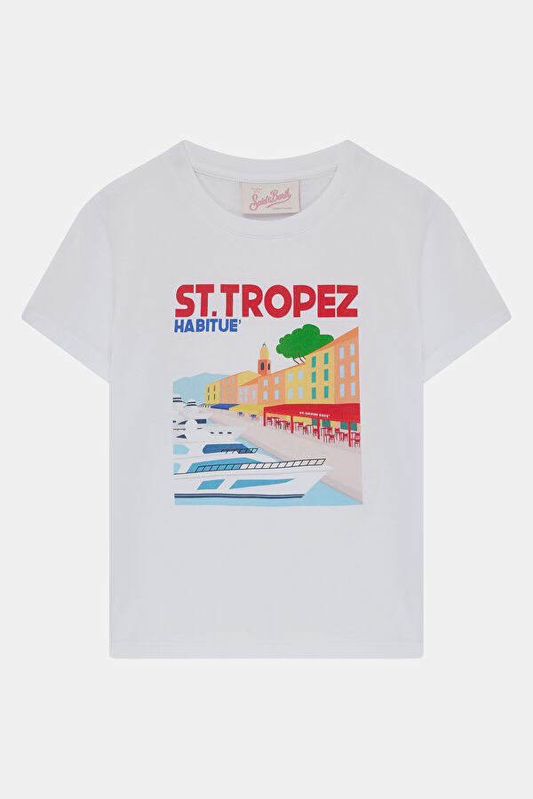 Multicolored Crew Neck Printed T-Shirt