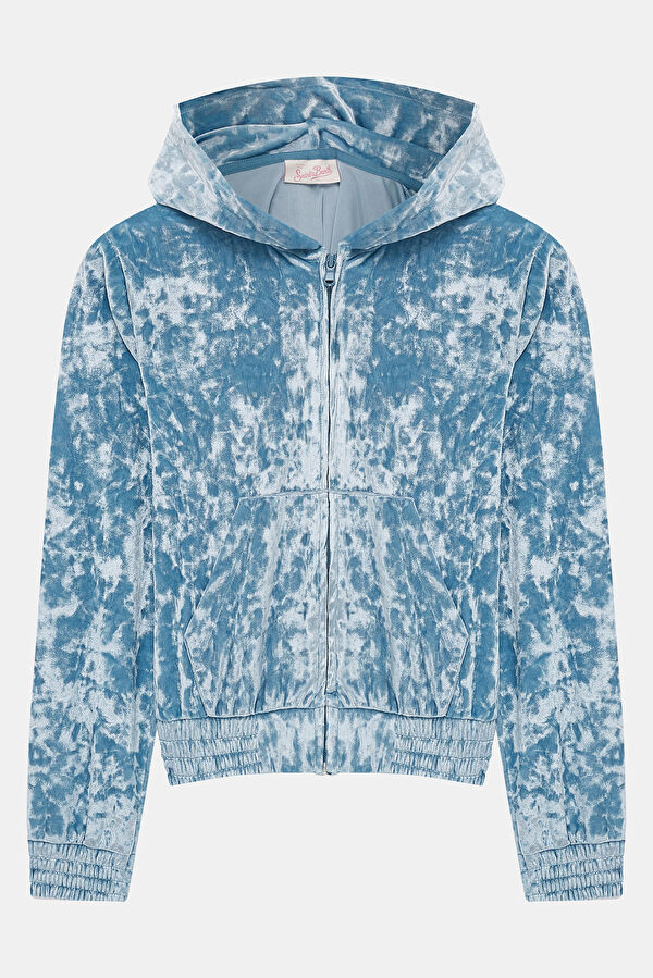 Mavi Kapuşonlu Sweatshirt
