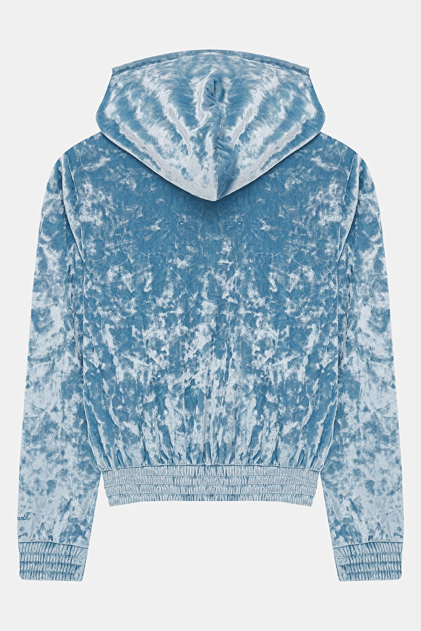 Mavi Kapuşonlu Sweatshirt 2