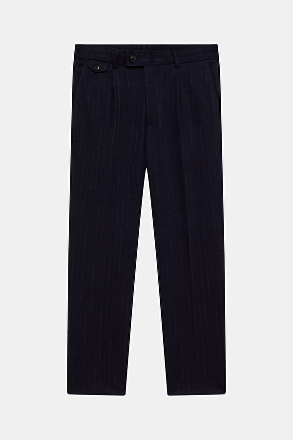 Relax Fit Navy Straight Men's Pants