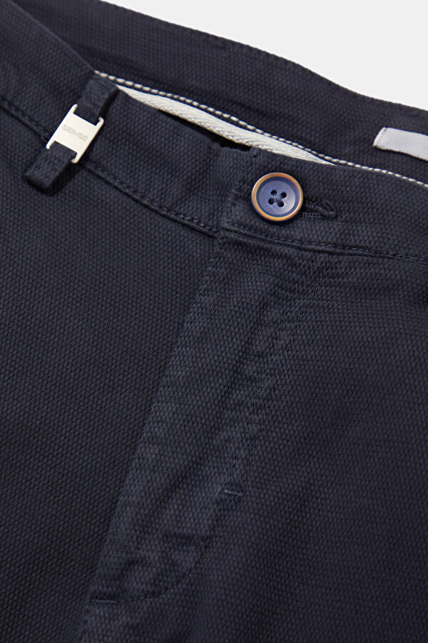 Lacivert Bol Paça Pamuk Elastan Erkek Pantolon 3