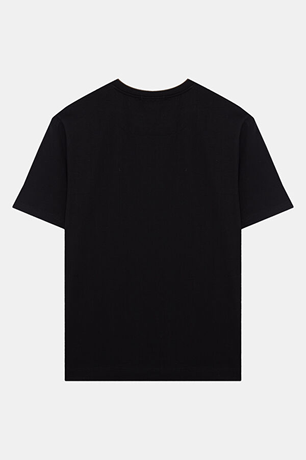 Relaxed Fit Black Crew Neck Men's T-Shirt 2