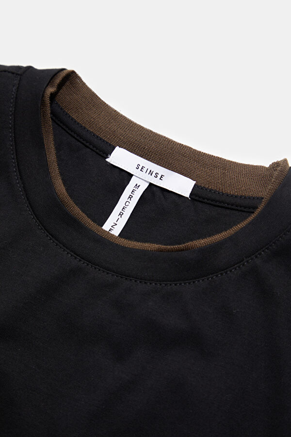 Relaxed Fit Black Crew Neck Men's T-Shirt 3