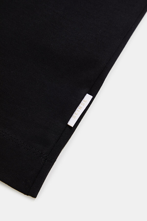 Relaxed Fit Black Crew Neck Men's T-Shirt 4