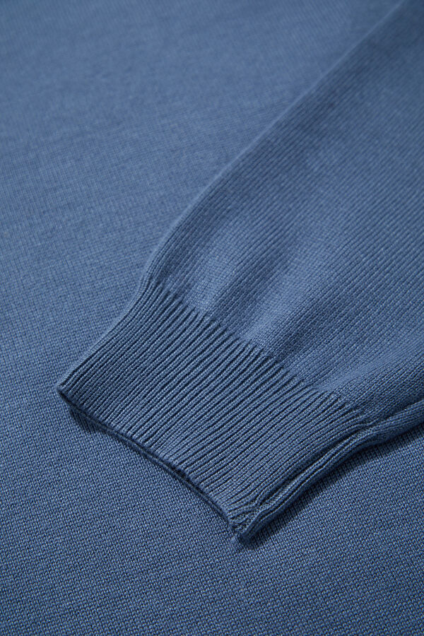 Blue Knit Men's Sweater 5