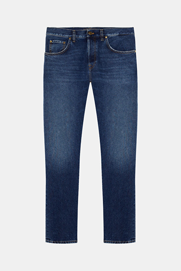 Relax Fit Blue Straight Denim Men's Jeans