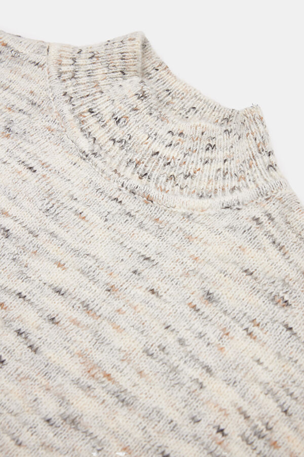 Grey Polyester Knit Women's Sweater 7
