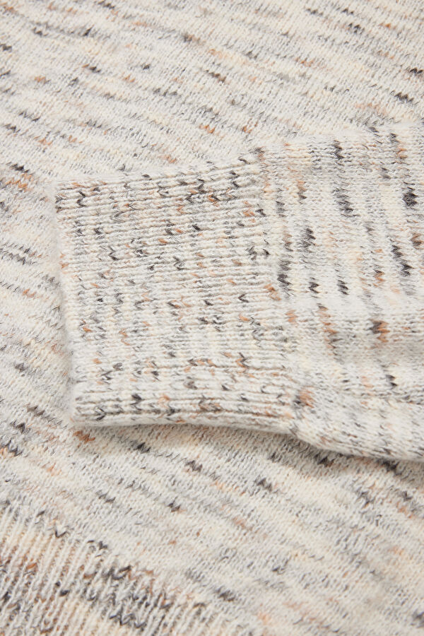 Grey Polyester Knit Women's Sweater 8