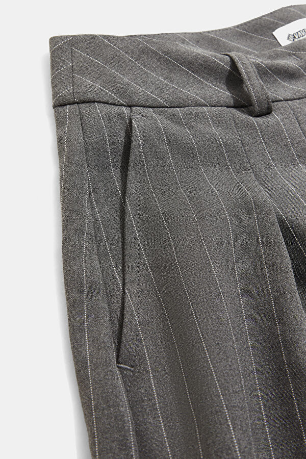 Grey Wide Leg Women's Trousers 8