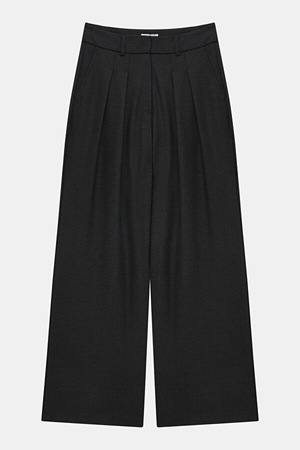 Anthracite Wide Leg Women's Trousers 3