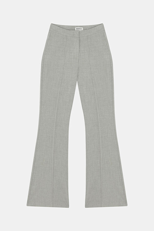 Grey Wide Leg Women's Trousers 4