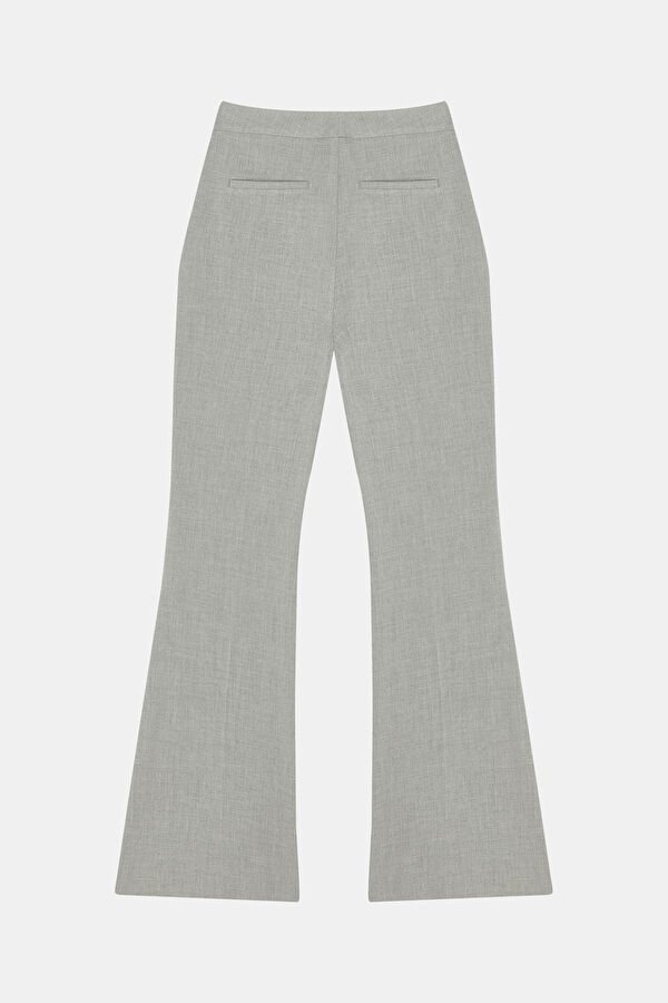 Grey Wide Leg Women's Trousers 5