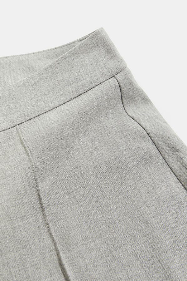 Grey Wide Leg Women's Trousers 6