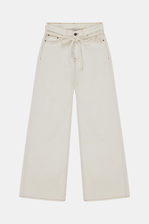 Off-white wide-leg women's trousers 4