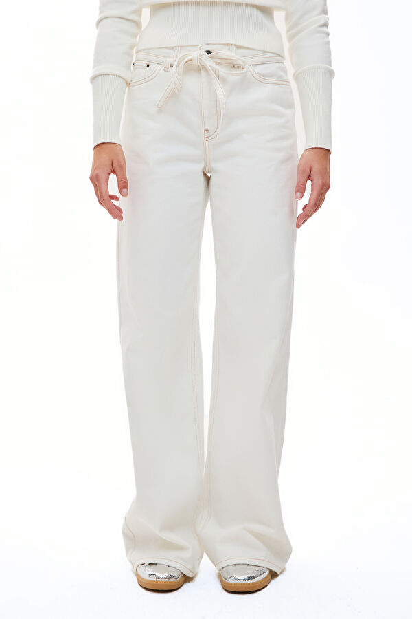 Off-white wide-leg women's trousers 3