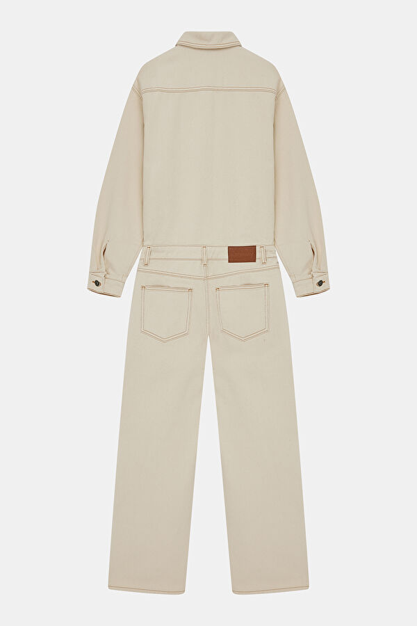 Off-white Buttoned Denim Women's Jumpsuit 6