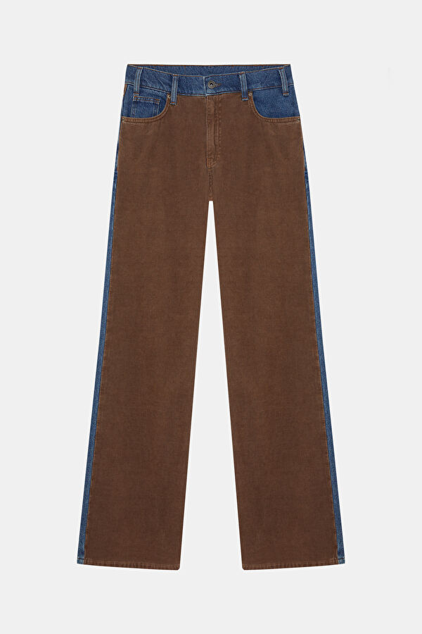 Blue Straight Leg Women's Trousers 3