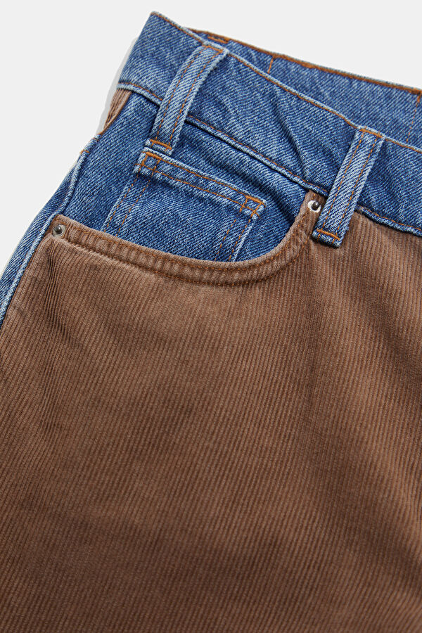 Blue Straight Leg Women's Trousers 5