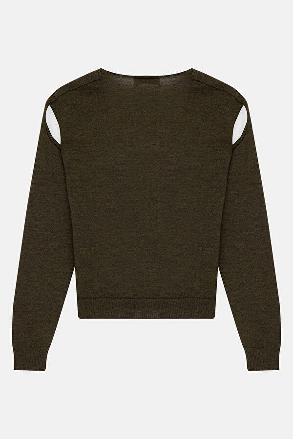 Coffee Long-Sleeved Women's Blouse 2