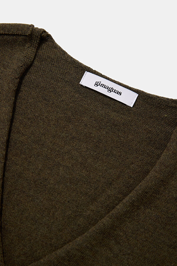 Coffee Long-Sleeved Women's Blouse 3