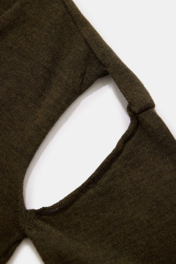 Coffee Long-Sleeved Women's Blouse 4